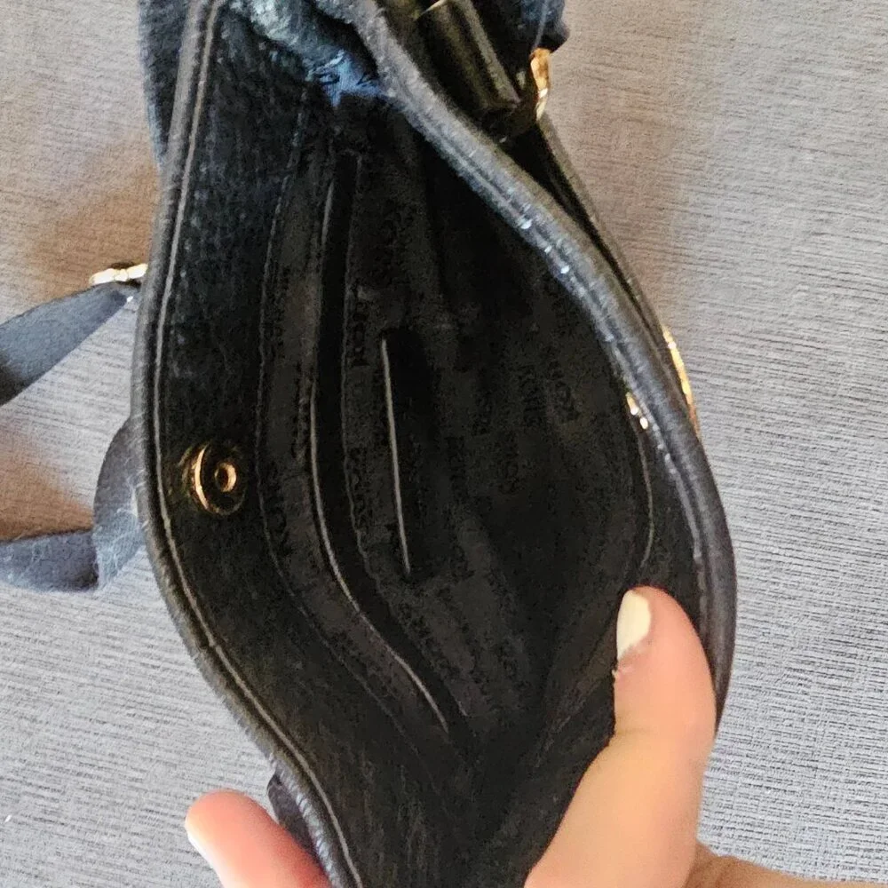 Michael Kors Black Fulton Pebbled Leather Crossbody Bag